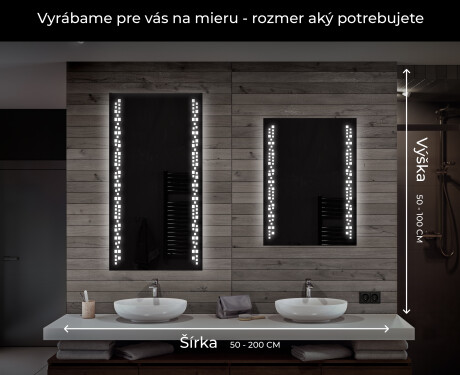 Nástenne zrkadlo do kupelne s osvetlenim LED L38 #7