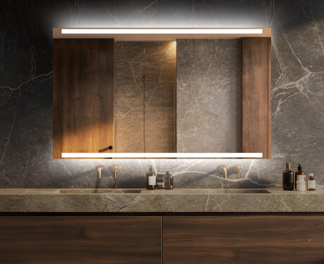 Moderne zrkadlo do kupelne s LED L47