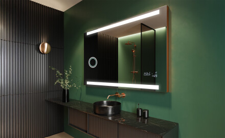 Moderne zrkadlo do kupelne s LED L47