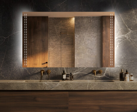 Nástenne zrkadlo do kupelne so svetlom L55