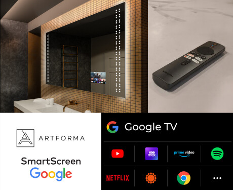 Nástenne zrkadlo do kupelne so svetlom L55 #5