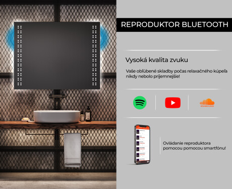 Nástenne zrkadlo do kupelne so svetlom L55 #6