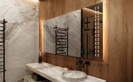 Nástenne zrkadlo do kupelne so svetlom L55