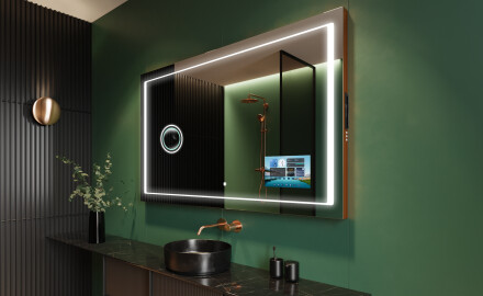 Nástenne zrkadlo do kupelne s osvetlenim LED L61