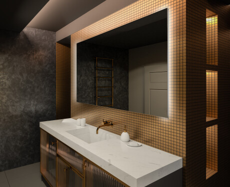 Moderne zrkadlo do kupelne s LED L62