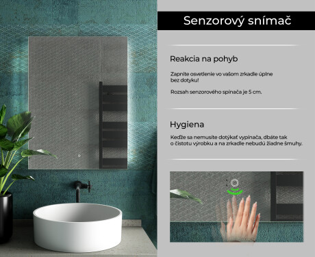 Moderne zrkadlo do kupelne s LED L62 #6