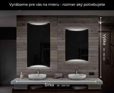 Nástenne zrkadlo do kupelne so svetlom L78 #7