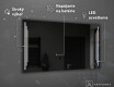 Nástenne zrkadlo do kupelne s batériovým L27 #4