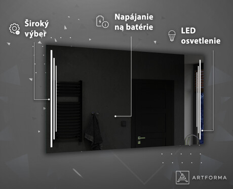 Nástenne zrkadlo do kupelne s batériovým L27 #4