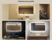 Nástenne zrkadlo do kupelne s osvetlenim LED 120x70cm so studenou farbou LED 7000K, teplou farbou 3000K alebo neutrálnou farbou 4500K #2