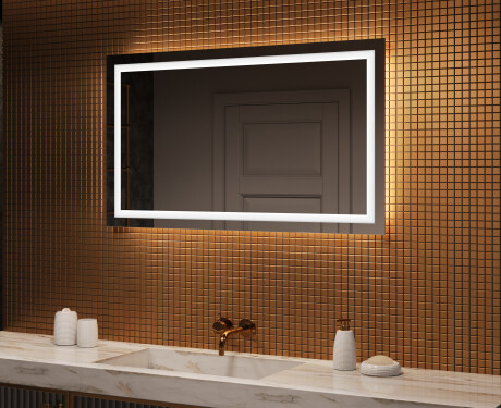 Nástenne zrkadlo do kupelne s osvetlenim LED 120x70cm so studenou farbou LED 7000K, teplou farbou 3000K alebo neutrálnou farbou 4500K