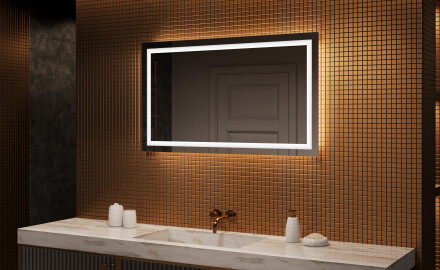 Nástenne zrkadlo do kupelne s osvetlenim LED 120x70cm so studenou farbou LED 7000K, teplou farbou 3000K alebo neutrálnou farbou 4500K