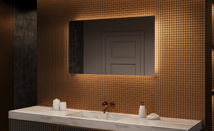 Nástenne zrkadlo do kupelne s osvetlenim LED 120x70cm so studenou farbou LED 7000K, teplou farbou 3000K alebo neutrálnou farbou 4500K