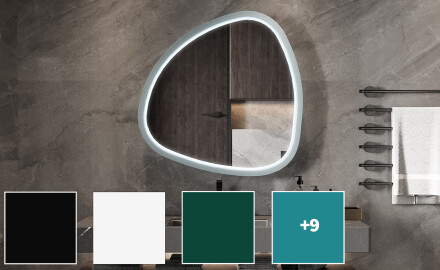 Nepravidelné LED zrkadlo s MDF rámom s vysokým leskom L308