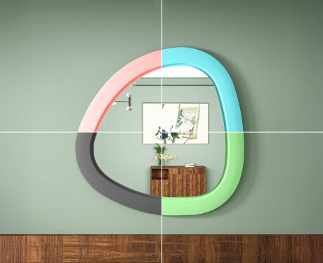 LED zrkadlo s nepravidelným tvarom a lakovaným MDF rámom L308 #6