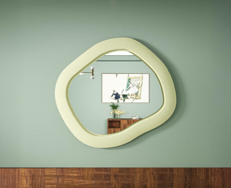 Dizajnové LED zrkadlo s MDF v geometrickom tvare L309 #4