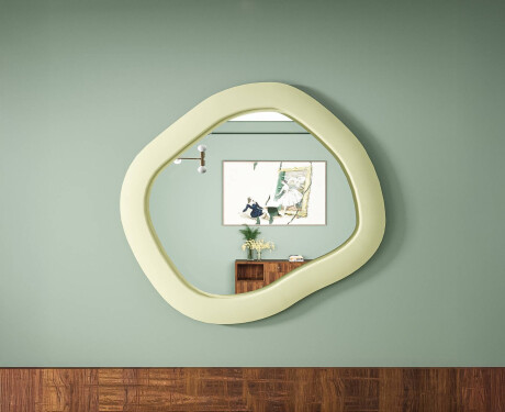 Dizajnové LED zrkadlo s MDF v geometrickom tvare L309 #7