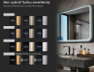 Zaoblené LED zrkadlo s lakovaným MDF rámom L305 #5