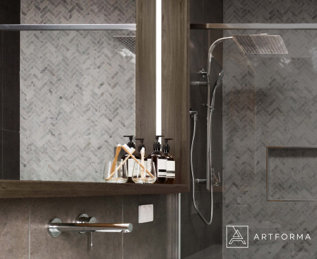 LED kúpeľňové zrkadlo s rámom WoodenFrame vo farbe Oslo dub #10