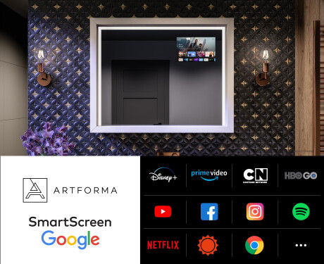 LED kúpeľňové zrkadlo s rámom WoodenFrame vo farbe Oslo dub #3