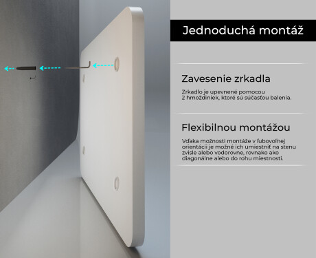 Zaoblené zrkadlo s rámom na stenu L201 #5