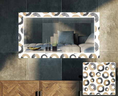 Dekoratívne zrkadlo s LED podsvietením do obývacej izby - Donuts #1