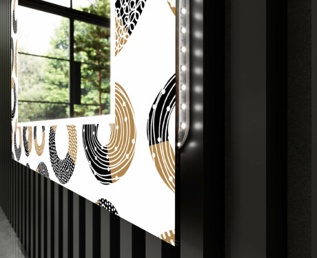 Ozdobne podsvietene zrkadlo do obývačky - Donuts #11