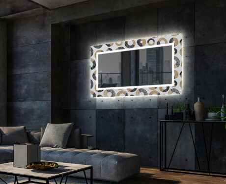 Dekoratívne zrkadlo s LED podsvietením do obývacej izby - Donuts #2