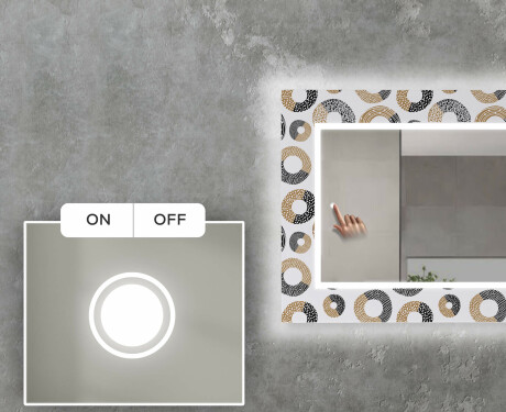 Dekoratívne zrkadlo s LED podsvietením do obývacej izby - Donuts #4