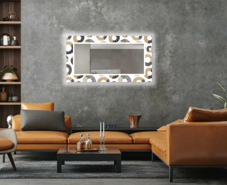 Dekoratívne zrkadlo s LED podsvietením do obývacej izby - Donuts #5