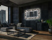 Dekoratívne zrkadlo s LED podsvietením do obývacej izby - Lines #12
