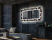 Dekoratívne zrkadlo s LED podsvietením do obývacej izby - Lines #2