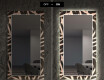 Dekoratívne zrkadlo s LED podsvietením do obývacej izby - Lines #7