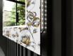 Dekoratívne zrkadlo do chodbys osvetlenim - Golden Flowers #11