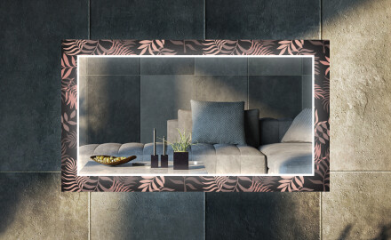 Moderne ozdobné zrkadlo LED do obývačky - Jungle