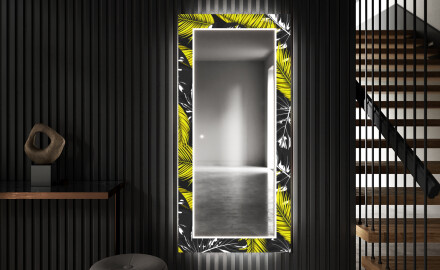 Dekoratívne zrkadlo s LED podsvietením do predsiene - Gold Jungle