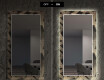 Dekoratívne zrkadlo s LED podsvietením do obývacej izby - Dotted Triangles #7