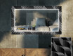Moderne ozdobné zrkadlo LED do obývačky - Dark Wave #1