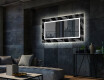 Moderne ozdobné zrkadlo LED do obývačky - Dark Wave #2