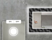 Moderne ozdobné zrkadlo LED do obývačky - Dark Wave #4