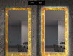 Dekoratívne zrkadlo do chodbys osvetlenim - Gold Triangles #7