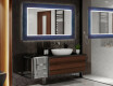 Dekoratívne zrkadlo s LED podsvietením do kúpeľne - Blue Drawing #2