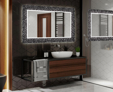 Dekoratívne zrkadlo s LED podsvietením do kúpeľne - Dotts #2