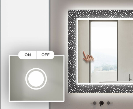 Dekoratívne zrkadlo s LED podsvietením do kúpeľne - Dotts #4