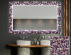 Dekoratívne zrkadlo s LED podsvietením do kúpeľne - Elegant Flowers #1