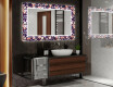 Dekoratívne zrkadlo s LED podsvietením do kúpeľne - Elegant Flowers #2
