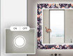 Dekoratívne zrkadlo s LED podsvietením do kúpeľne - Elegant Flowers #4