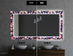 Dekoratívne zrkadlo s LED podsvietením do kúpeľne - Elegant Flowers #7