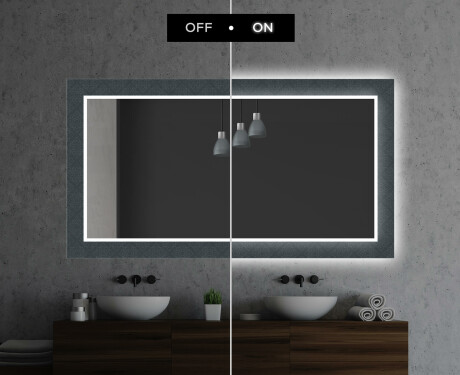 Dekoratívne zrkadlo s LED podsvietením do kúpeľne - Elegant #7