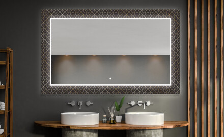 Moderne dekoratívne zrkadlo LED do kupelne - Golden Lines